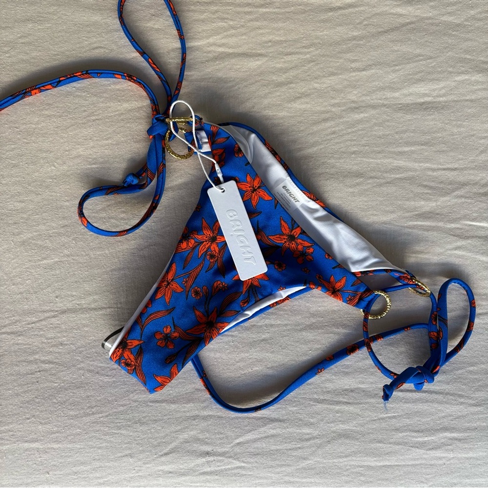 NWT Blue Floral Bikini Bottoms